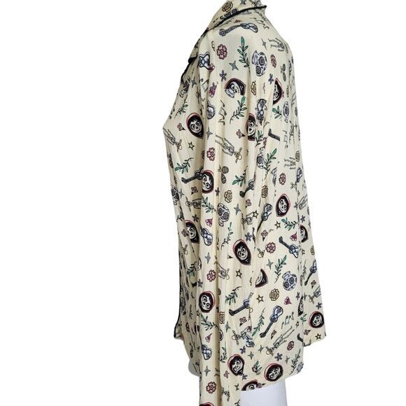 Disney Store Pixar Coco size XS pajama top women stretch skull guitar miguel - Picture 4 of 13